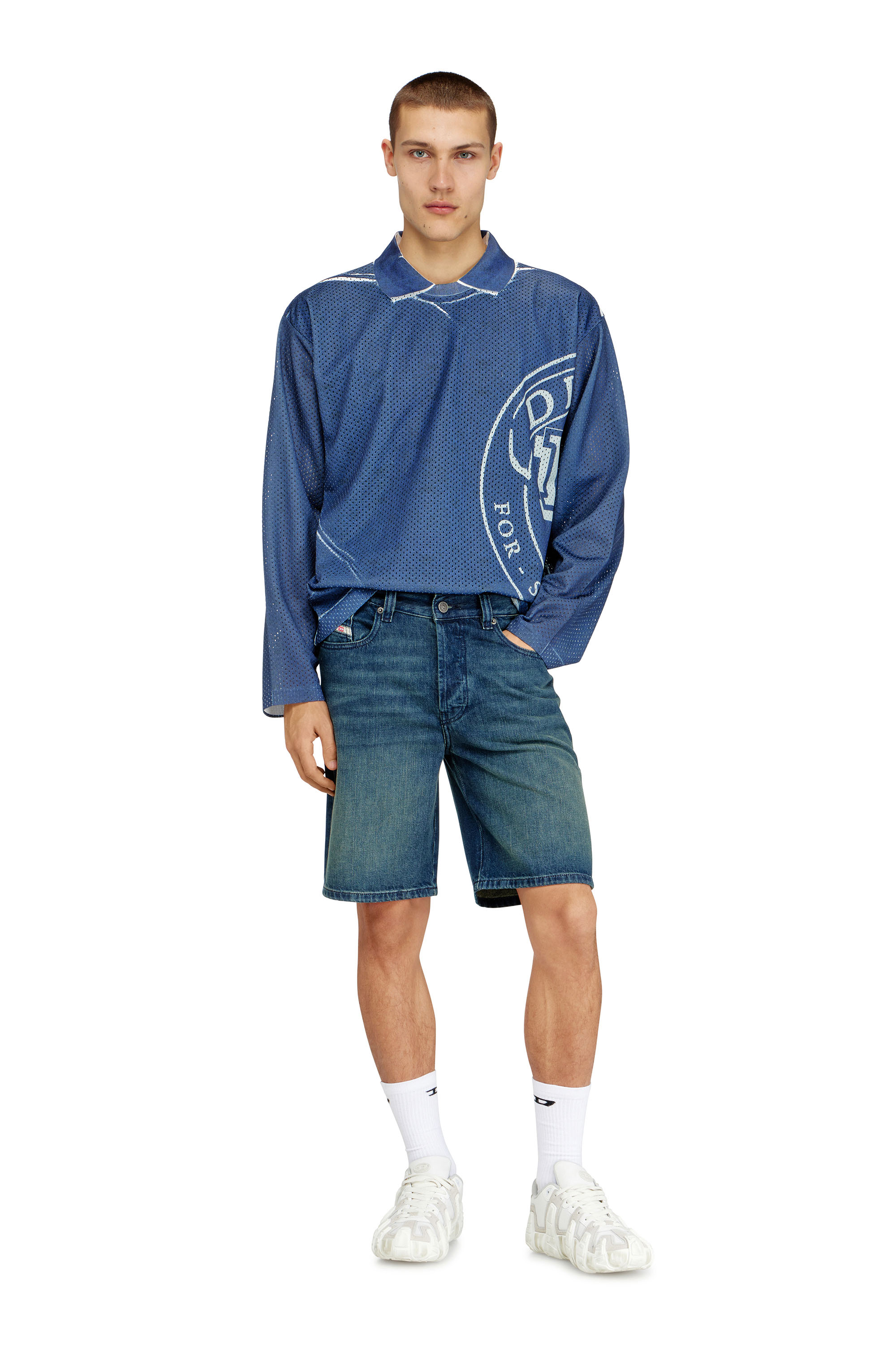 Diesel - REGULAR-SHORT, Man's Denim shorts with a clean look in Blue - 2