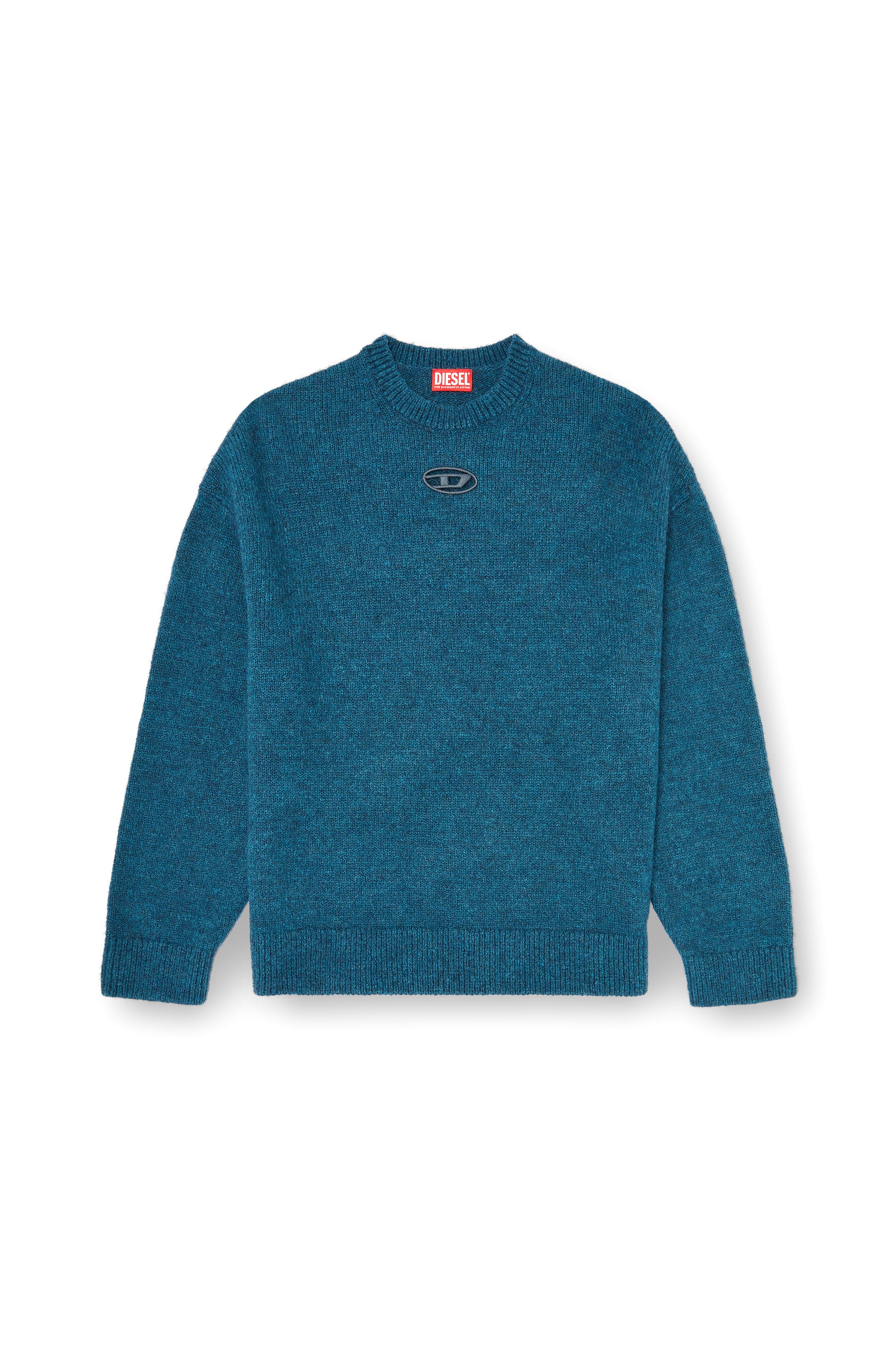 Diesel - K-AREESO, Man's Jumper in wool and alpaca blend in Water Green - 3