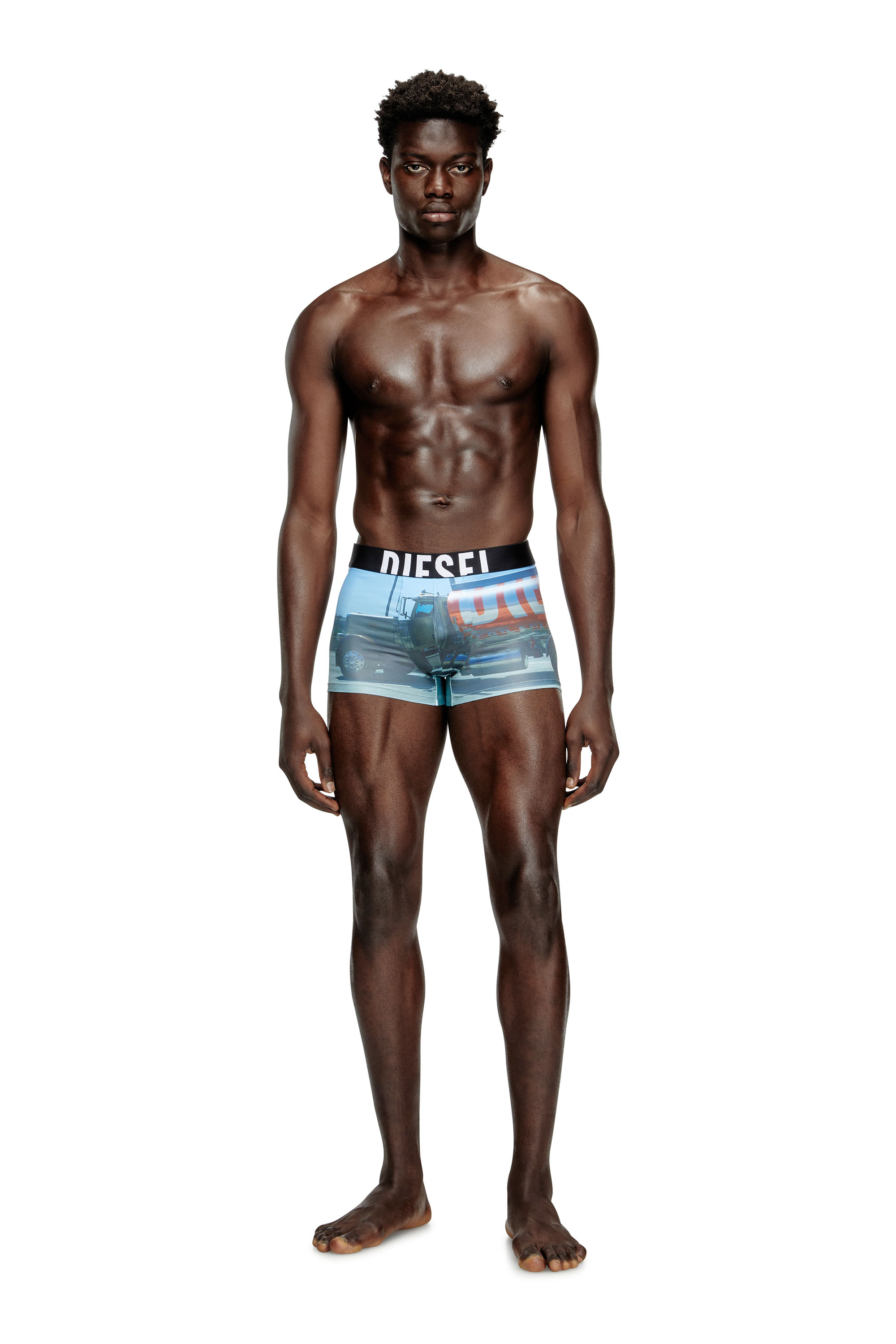 Diesel - DAMIEN-D-POP-40, Man's Boxer briefs with Pop print in Light Blue - 1