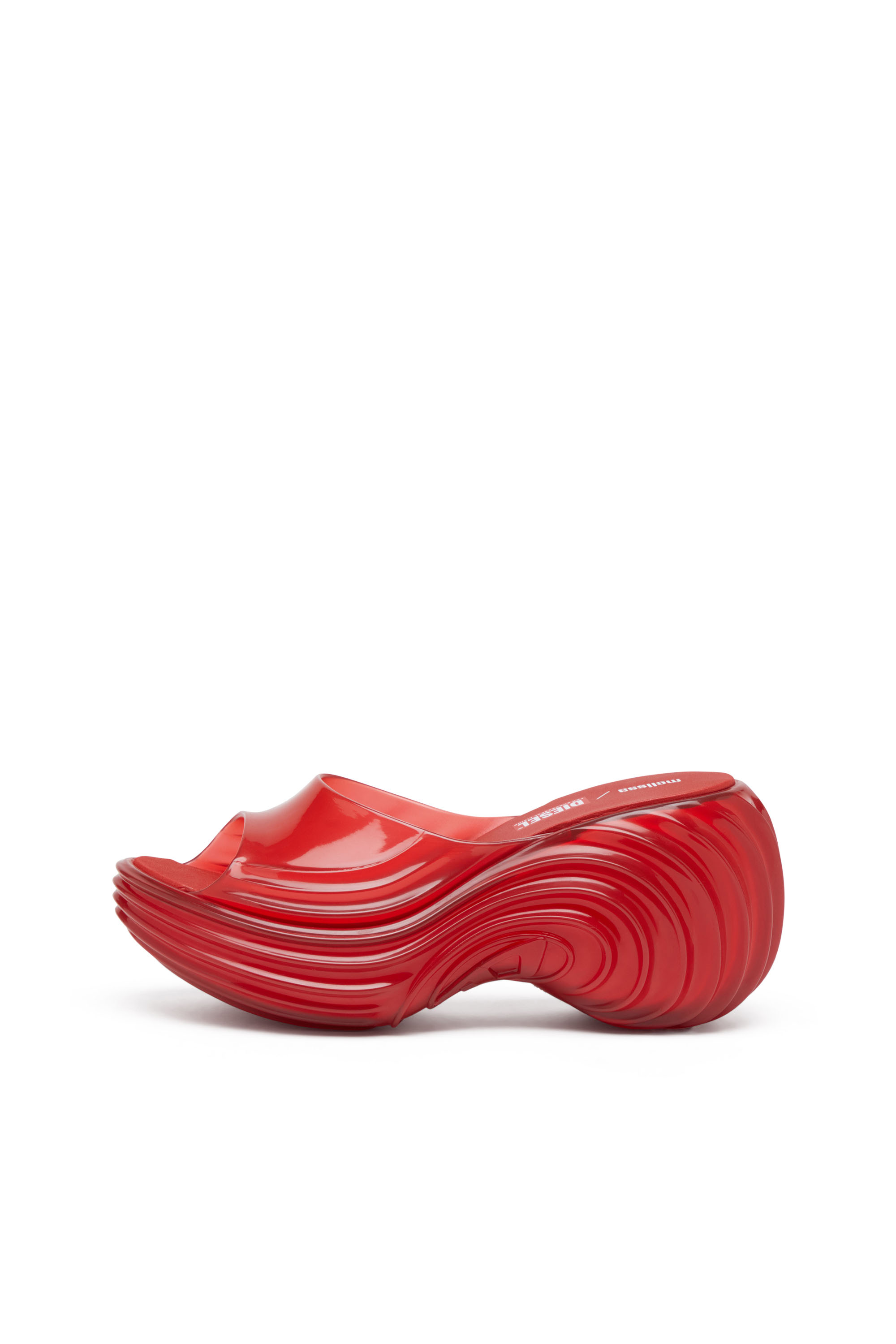 MELISSA QUANTUM PLATFORM, Red Diesel - MELISSA QUANTUM PLATFORM, Woman's Platform mule in Melflex® in Red - 8