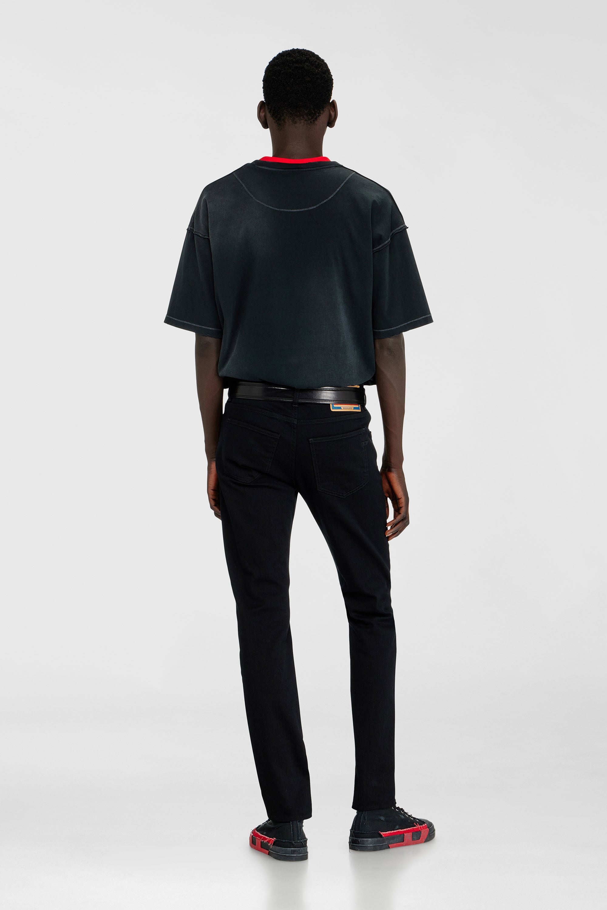 Diesel - Man's Slim Jeans 2019 D-Strukt 069YP, Black/Dark grey - 3