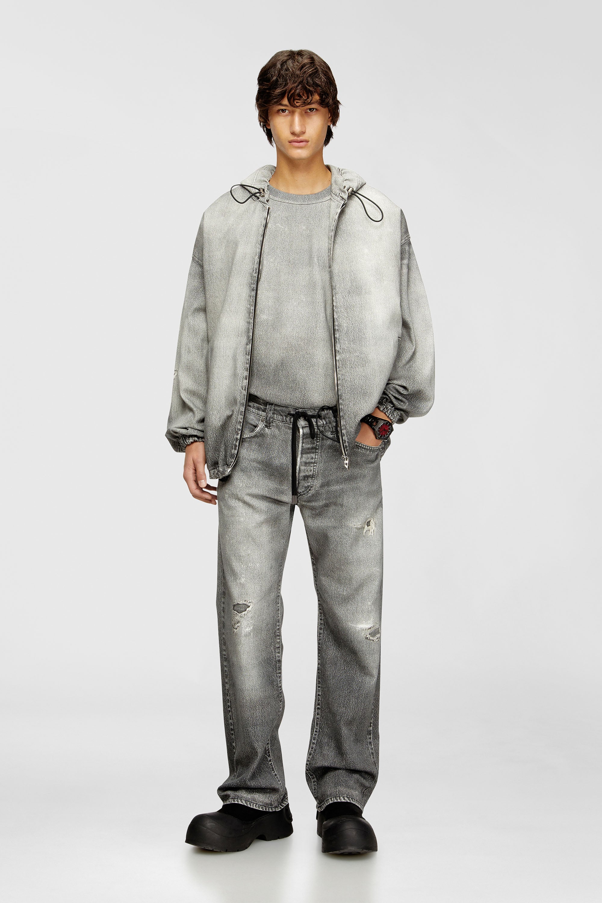 Diesel - Man's Relaxed 2080 D-Reel Joggjeans&reg; 068US, Grey - 1