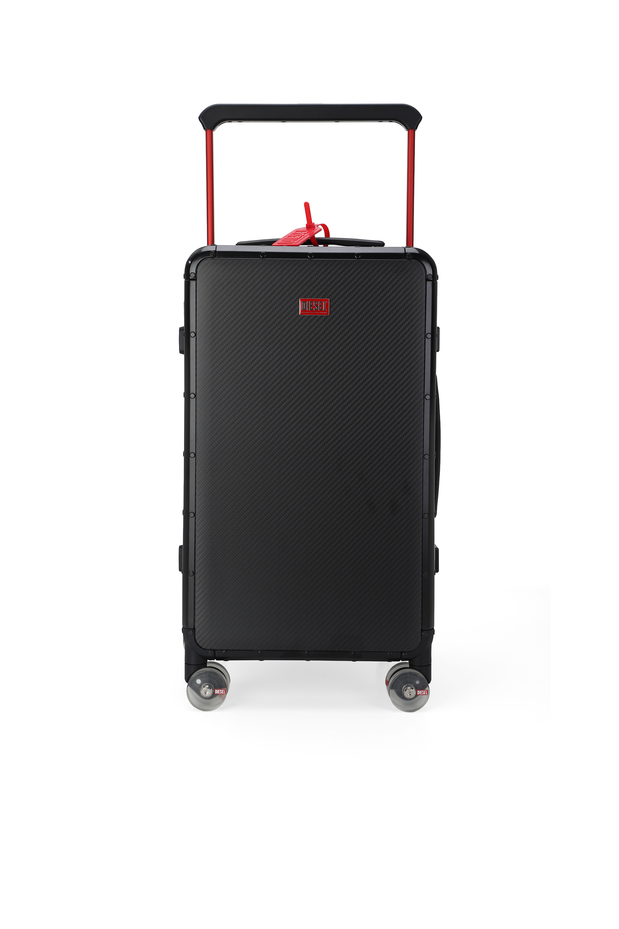 Diesel - DSL CARBON FIBER TROLLEY-BLACK- DSL001, Unisex's Carbon fiber suitcase size M in Black - 1